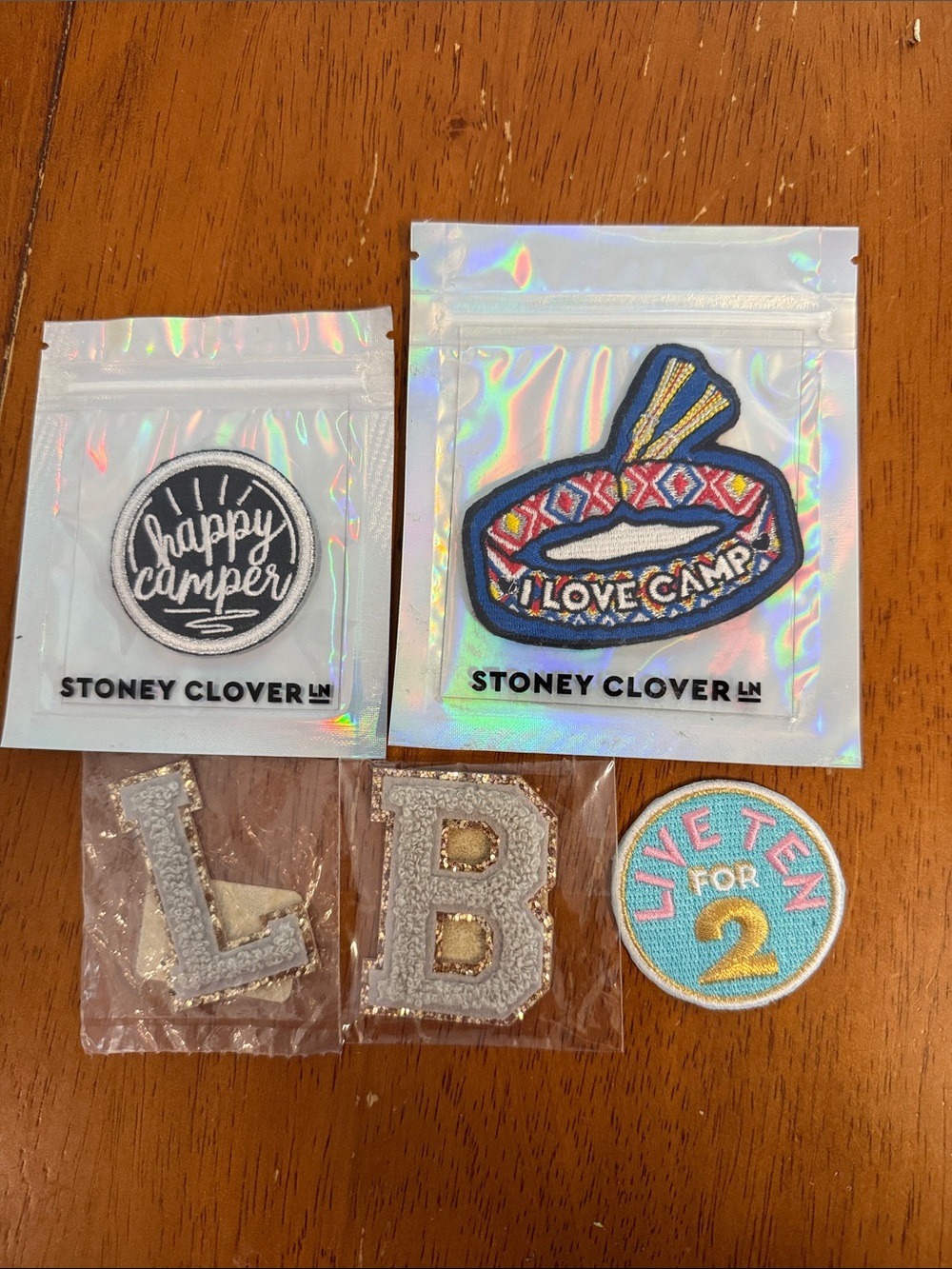 Stoney Clover Lane 5-piece Patche 'I Love Camp' Colorful Camp Patch - Blue Multi